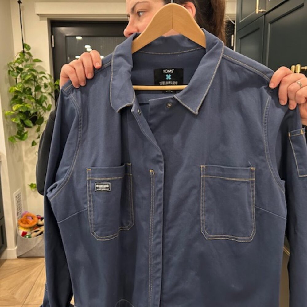 Wildfang Essential High Waisted Coverall - 'Blue' - size: XL - Picture 2 of 2
